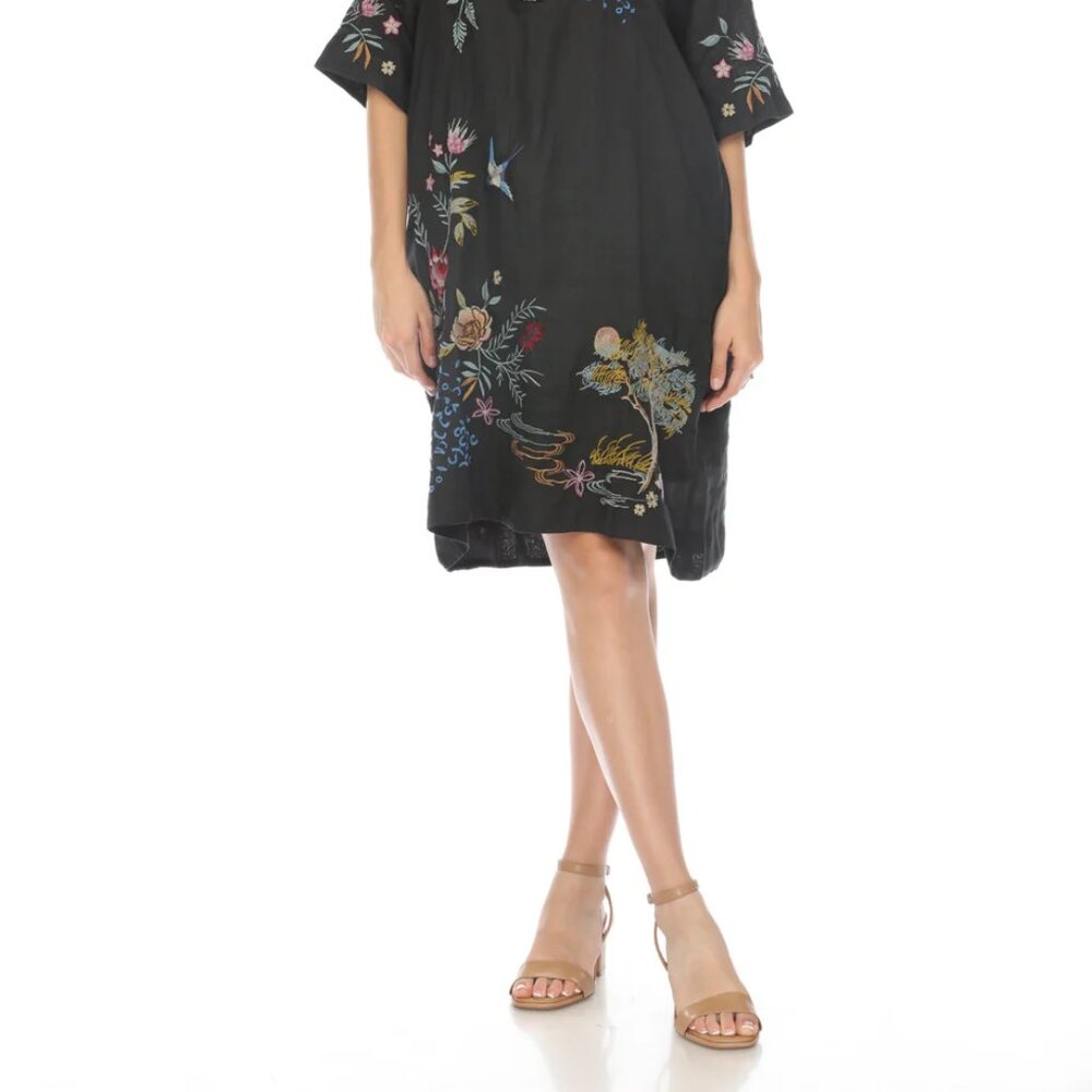 NWT JOHNNY WAS INDALO HENLEY KIMONO SLEEVE DRESS - Picture 2 of 8